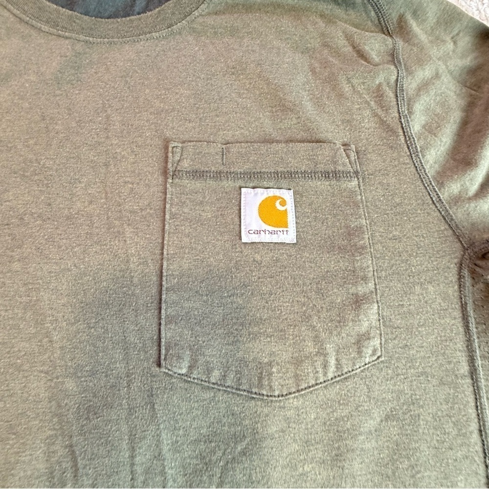 Carhartt Olive Long Sleeve Shirt - Picture 3 of 5